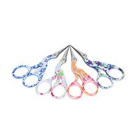 Keenso Ciseaux de broderie à point de croix avec poignée ergonomique rétro pour coupe-fil, adaptés pour un usage domestique quotidien, 4 couleurs