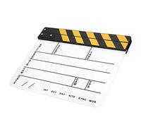 Keenso Clap de Réalisateur Professionnel en Bois coloré avec Aimant intégré pour Appareil Photo, Outil de Photographie pour L'édition Tableau Blanc à Rayures Colorées 30 X 25 Cm (Tableau Blanc à