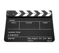 Keenso Clap en Acrylique avec Son Fort, Tableau Blanc, Marqueur, Craie, Tableau de Réalisateur, 11,8 X 9,8 Pouces, pour Cinéastes, Souvenirs de Films, Noir Blanc (Noir à Rayures Blanches