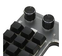 Keenso Clavier mécanique multifonction à 12 boutons avec contrôle du volume pour jeux, design ergonomique, matériau acrylique (BT sans fil (batterie intégrée incluse)