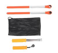 Keenso Clé de Réglage de Jeu, 4 Pièces 7/16 Po, 9/16 Po, 5/16 Po, Outil de Déverrouillage d'extrémité de Fourche, clé à Cliquet avec Sac de Rangement pour Réglage des Freins de Camions