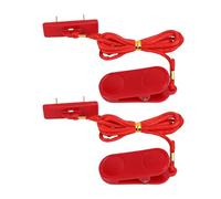 Keenso Clé de sécurité pour Tapis Roulant, 2 Pièces, Interrupteur D'arrêt d'urgence Rectangulaire Universel à Double Insertion pour Machine de Course à Pied pour Salle de Sport