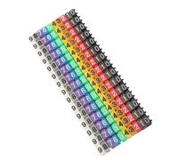 Keenso Clip sur Le Marquage de Fil de Chaîne, Numéro Numérique Numéro de Fil Numéro D'étiquette Marqueur du Câble de Tube coloré coloré (150pcs kcm-1,5 mm 1,5 carré)