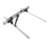 Keenso Clôture Circulaire de Travail du Bois Ensemble Alliage D'aluminium Argent Noir avec un Bouton de Réglage Fin, des échelles Traitées CNC, une Poignée Ergonomique pour la Scie Circulaire (La