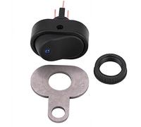 Keenso Commutateur de Phare, Interrupteur de Phare de Moto 12V Universel LED avec Indicateur Guidon Bouton de (D) (*1)