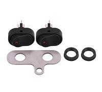 Keenso Commutateur de phare, Interrupteur de Phare de Moto 12V Universel LED avec Indicateur Guidon Bouton de (C)