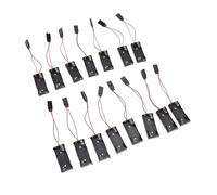 Keenso Compact et Léger 15 Pcs 2 Support de Batterie AAA avec Fils épais, Idéal pour Divers Projets, Matériau ABS