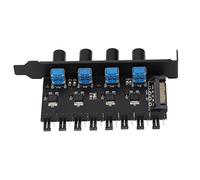 Keenso Compact PC Fan Hub 8 Channel Fan Hub 4 Knob Refracte Fabring Speed Controller pour la Réduction du Bruit pour Utilisation du Bureau à Domicile