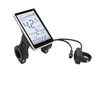 Keenso Compteur LCD pour Vélo électrique, E Bike 5 Broches 24V 36V 48V 60V Écran LCD Universel E Scooter M5 pour Vélos électriques 31,8, 22,2 Mm