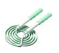 Keenso Corde à Sauter Segmentée Corde à Sauter en Plastique PP Flexible Perlée Réglable Démêlée pour Les Enfants (Vert)