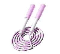 Keenso Corde à Sauter Segmentée Corde à Sauter en Plastique PP Flexible Perlée Réglable Démêlée pour Les Enfants (Violet)