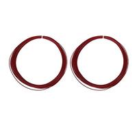 Keenso Corde de Raquette de Badminton, 2 pcs 10 m Haute Flexibilité Corde de Badminton Entraînement Lignes de Raquette Accessoire de Réparation de Badminton(Rouge)