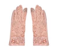 Keenso Courts en Dentelle Transparente, Respirants, Doux, sans Décoloration, Protection Solaire, Design Court élégant pour Femmes et Filles, Cyclisme en Plein Air, Conduite, Goûter (Pink)