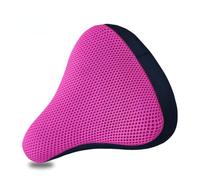 Keenso Coussin de Siège de Vélo, Housse de Siège de Vélo Rembourrée en Gel Respirant pour Hommes et Femmes (Rose)