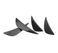 Keenso Couteau à Air de Pare-Chocs Avant, Diffuseur de Becquet Universel en PVC 4 Pièces avec Protection Aérodynamique et Amélioration du Style, pour la Modification du Pare-Chocs de (Black)