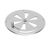 Keenso Couvercle D'aération à Persiennes Rondes, Plaque de Ventilation en Acier Inoxydable 304 avec Mécanisme D'ouverture à Bouton Latéral, pour Navires, Yachts, Camping-Cars, Maisons, (5 Pouces)