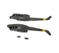 Keenso Couvercle d'hélicoptère RC en Plastique, Coque d'hélicoptère RC, Fuselage de Remplacement 28x5x4.5cm, Ajustement Précis pour Pièces 'hélicoptère C032 UH 1 pour Réparation et Remplacement