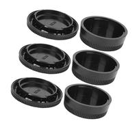 Keenso Couvercle D'objectif D'appareil Photo en Plastique Dur, Anti-poussière, Résistant aux Rayures, pour Appareils Photo à Monture F, Noir, Corps D'appareil 3x, Couvercle D'objectif 3x