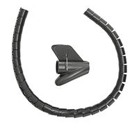 Keenso COUVERTURE CABLE - Organisateur WearResistant Wicking Tube avec Pince/Propriétaire 10 Mètres Noir pour un Environnement de Vie/Travail Décent (Φ16mm)