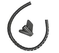 Keenso COUVERTURE CABLE - Organisateur WearResistant Wicking Tube avec Pince/Propriétaire 10 Mètres Noir pour un Environnement de Vie/Travail Décent (Φ10mm)
