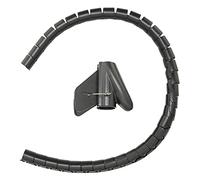 Keenso COUVERTURE CABLE - Organisateur WearResistant Wicking Tube avec Pince/Propriétaire 10 Mètres Noir pour un Environnement de Vie/Travail Décent (Φ22mm)