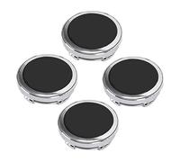 Keenso Couverture Centrale du Moyeu de Jante à Roue à 4 PCS, Couvercle de Capuchon de Roue de Voiture Bénéral de L'épreuve de l'eau Aluminium Alloy Scratch Prevention Remplacement (Argent Peint en