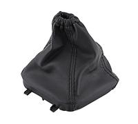 Keenso Couverture d'Antipoussière, Housse de Bouton de Changement de Vitesse de Voiture Shifter Gaiter en Cuir PU Couvercle de la Poussière Noir
