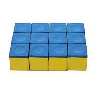 Keenso Craie de Billard de Piscine, 1 boîte 12 pièces Queue de Billard Professionnelle antidérapante Cue de Billard pour Billard Bleu Vert(Bleu)