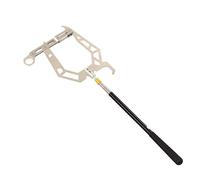 Keenso Crochet de Quai de Corde D'amarrage de Bateau, Enfileur de Corde D'amarrage de Type U en Acier Inoxydable (avec Tige télescopique)