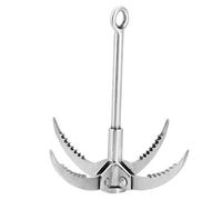 Keenso Crochet d'escalade, Grappling Hook en Acier Inoxydable, Outil de Survie Pliable et Robuste, pour survivalisme, bushcraft, randonnée, Exploration, Camping