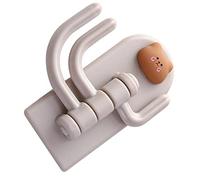 Keenso Crochet Mural en Plastique Animal Mignon avec Crochets Rotatifs Adhésifs Forts pour Clés Serviettes Cuisine Salle de Bains (Ours)