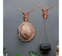 Keenso Crochet Mural Tête de Cerf, Porte-serviettes élégant en Forme D'animal pour la Maison, la Salle de Bain, la Cuisine, la Chambre à Coucher, Matériau de Haute qualité, Blanc, env. 15x7x16 Cm