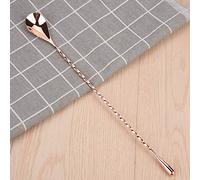 Keenso Cuillère à Cocktail Lisse et Brillante pour Remuer et Mélanger des Boissons, Adaptée aux Barmans en Acier Inoxydable (queue ronde)