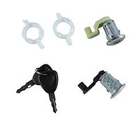 Keenso Cylindre de Barillet de Serrure de Porte, Cylindre de Serrure de Porte de Voiture avec 2 Clés de Contrôle Lisse OE 7701468981 7701468982 Remplacement pour CLIO THALIA