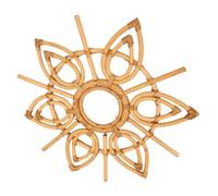 Keenso Décoration Murale en Rotin, Art Suspendu Vintage fabriqué à la Main, Design tissé élégant 16,1 Pouces pour Le Salon et Le Couloir