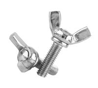 Keenso Din316 304 Vis à Main en Acier Inoxydable Lisse pour les Télécommunications M6 Aile Set 5 STC (M6*16MM)