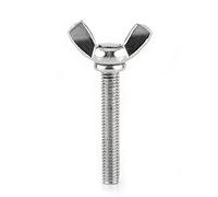 Keenso Din316 304 Vis à Main en Acier Inoxydable Lisse pour les Télécommunications M6 Aile Set 5 STC (M6*40MM)