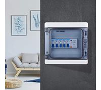 Keenso Disjoncteur d'erreur transparent 4 voies 63 A 30 mA RCD+4MCB Chiffres faciles à lire pour unité de consommation