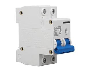 Keenso Disjoncteur Miniature CC 2P 25A Type B | Boîtier Pa66, facilement installable, adapté aux systèmes solaires, pouvoir de coupure 4000A