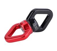 Keenso Dispositif Rotatif de sécurité Pivotant, Aluminium 7075, capacité 30KN, pour Balançoire d'arbre et Activités de Danse Aérienne (Rouge Noir)