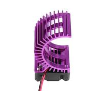 Keenso Dissipateur thermique pour voiture RC avec ventilateur, dissipateur thermique haute résistance avec ventilateur pour moteur électrique RC 1/10 540/550 (violet)