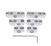 Keenso Diviseur de Séparateur, Séparateur de Fil Bougie d'Allumage de Trou 7mm/8mm Supports 2 x 4 Trous, 2 x 3 Trous, 2 x 2 Trous(Silver)