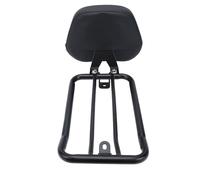 Keenso Dossier Passager de Moto avec Porte-bagages, Conception Ergonomique en Acier et Cuir Synthétique pour un Confort de Conduite amélioré, Installation Facile, Remplacement pour