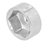 Keenso Douille à 6 Points de 36 Mm, Outil de Retrait de clé de Filtre à Huile en Acier Inoxydable à Haute Résistance et durabilité, pour Accessoires de Voiture Universels