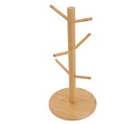 Keenso Élégant Support de Tasse à café en Bambou pour Affichage - Organisateur de Cintre de Tasse Portable pour le Stockage, Matériau en Bambou
