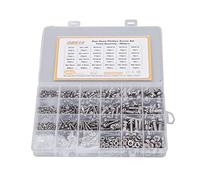 Keenso Éléments de Fixation Matérielle Écrou à Vis-lavage du Kit de Machine à Amende, 480pcs, 304 en Acier Inoxydable,