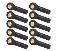 Keenso Embouts de Biellette de Direction RC, 10 Pièces, Plastique Noir, Ouverture de 2,5 Mm, Hauteur de 23 Mm, Support de Rotule, Embouts de Biellette de Direction pour Voiture RC 1/10
