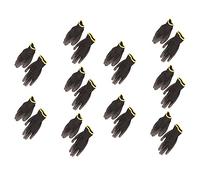 Keenso en Nylon Enduits de PU, 10 Paires, Durables et Sûrs (Noir 8M) | Mousse uniformément, sans impuretés, antidérapant, idéal pour l\'assemblage et l\'inspection.