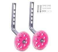 Keenso Enfants Roues de Formation de Vélo, Roues d'Entraînement de Vélo pour Enfants 12-20 Pouces Roue Stabilisateur de Vélo pour Enfants (Rose)