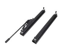 Keenso Ensemble de 2 Rails de Siège Coulissants Réglables Manuellement de 320 Mm, en Acier laminé à Froid avec Revêtement Peinture Noire, Fixation par Vis pour la Modification des